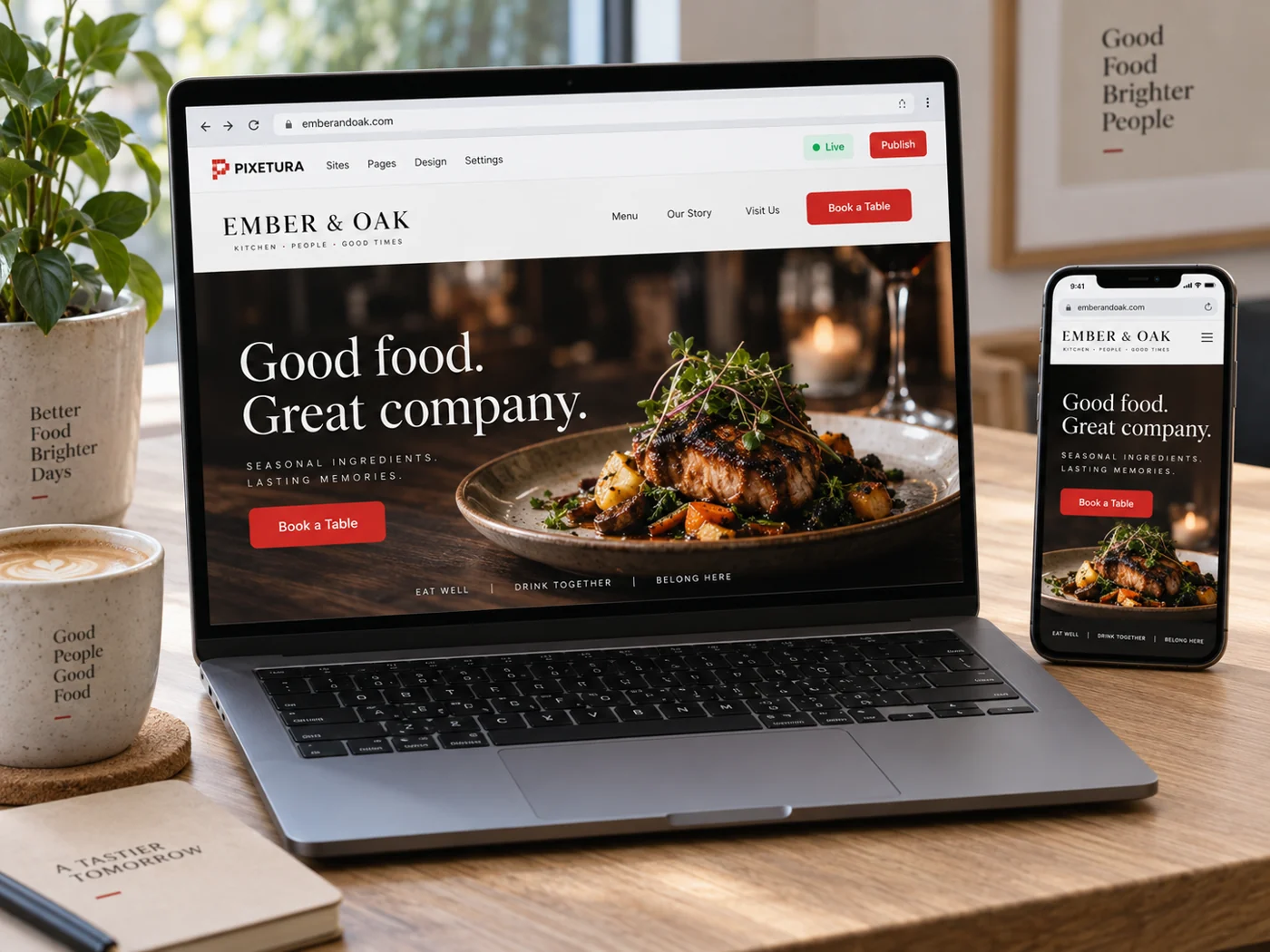 Launch day, the site goes live
