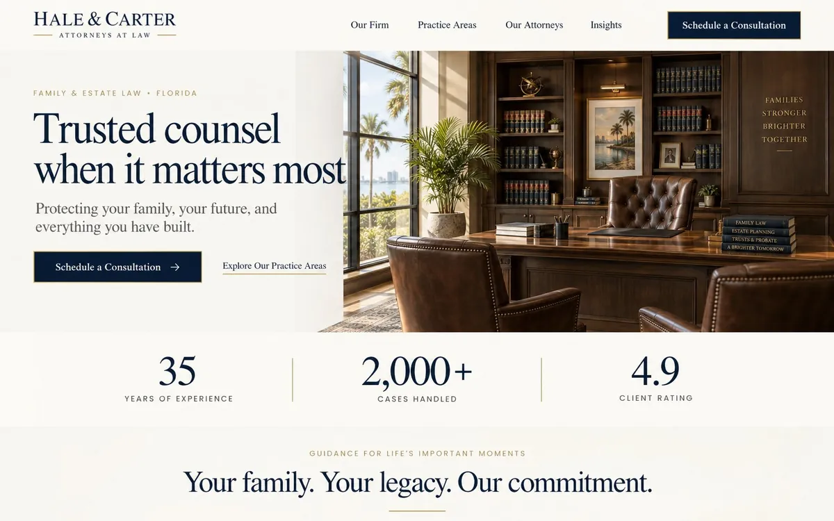 halecarterlaw.com website design