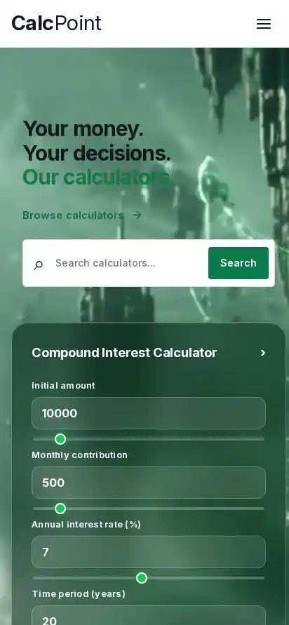 calcpoint website screenshot