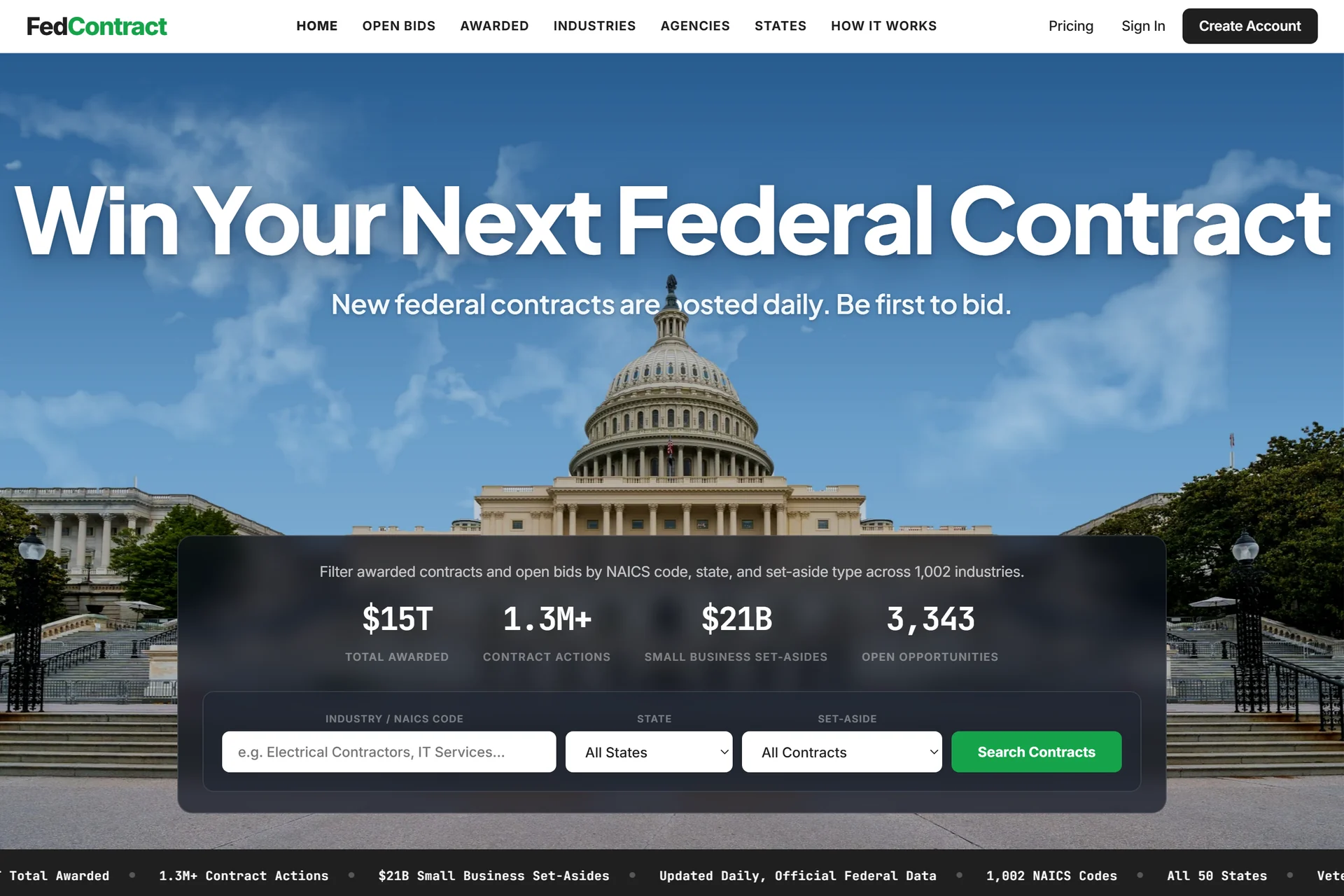 FedContract website