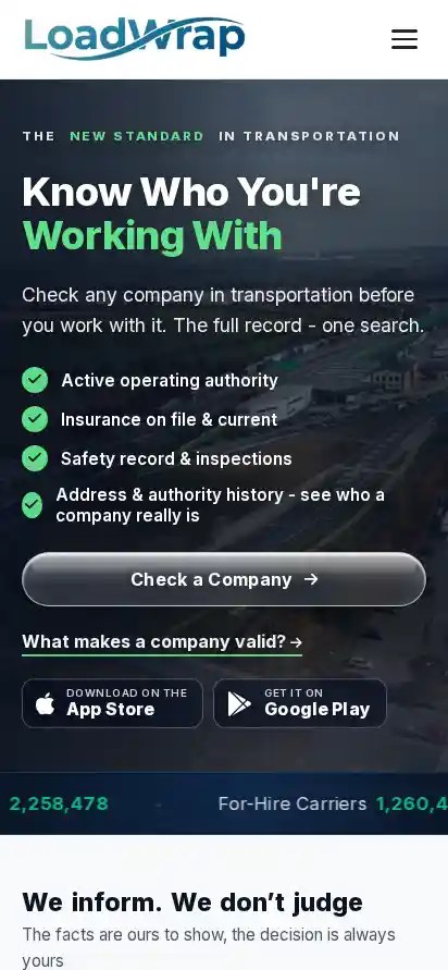 loadwrap website screenshot