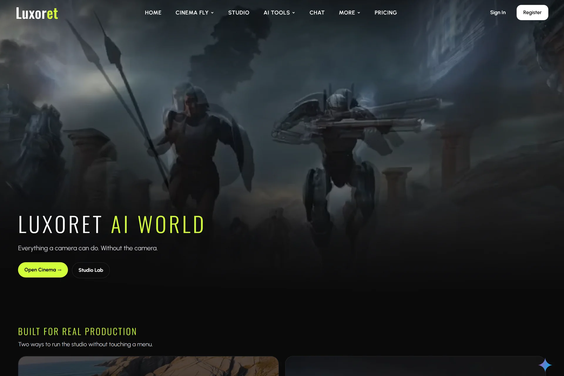 luxoret website screenshot